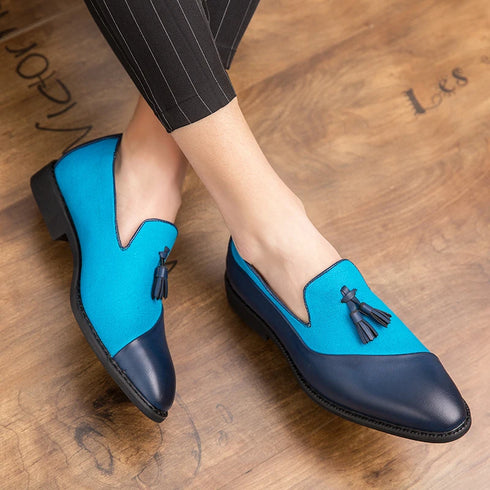 Elegant Slip-On Formal Loafers for Men - Stylish Tassel Leather Party Shoes Perfect for Weddings and Evening Events